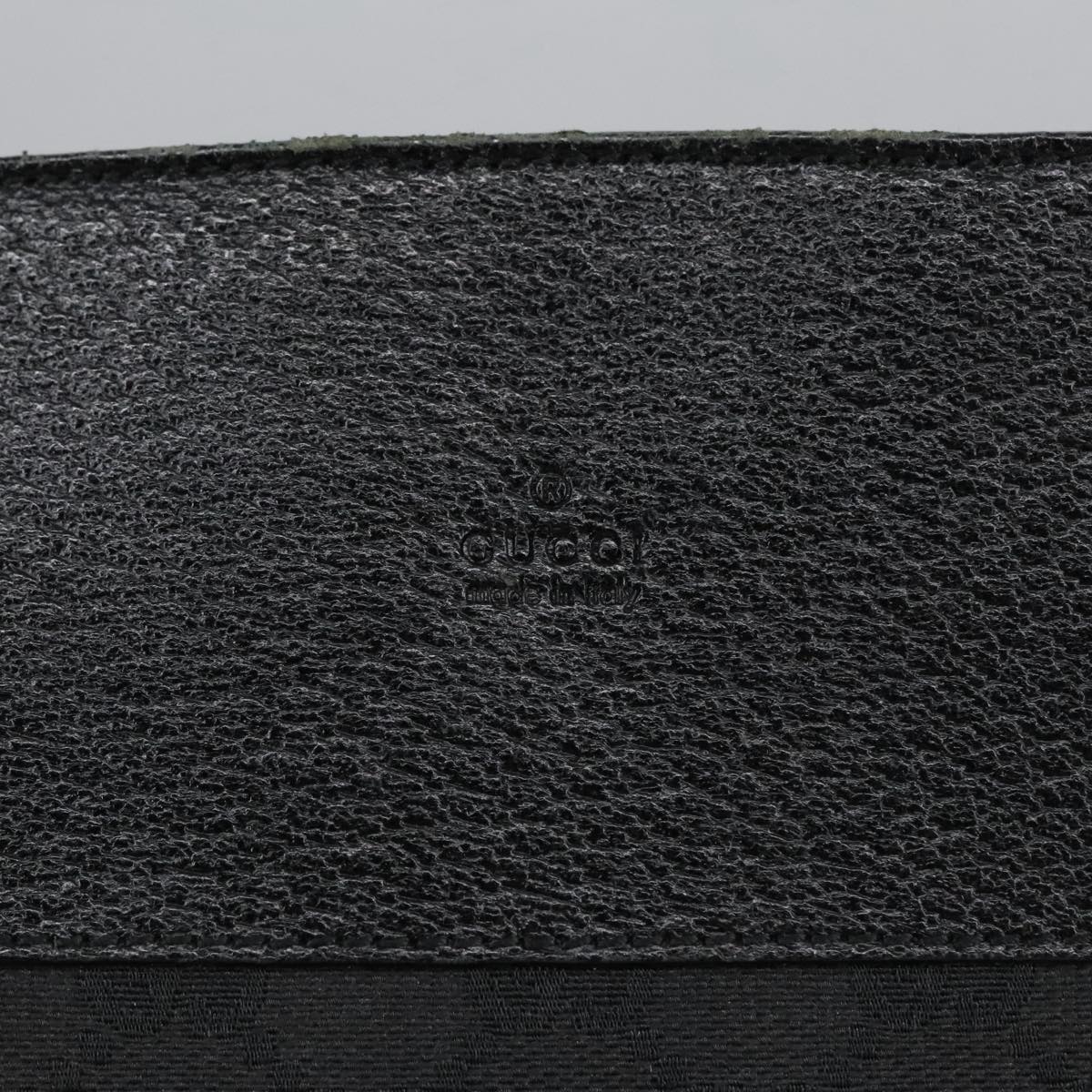 GUCCI GG Canvas Shoulder Bag Black Silver 27639 ep6499
