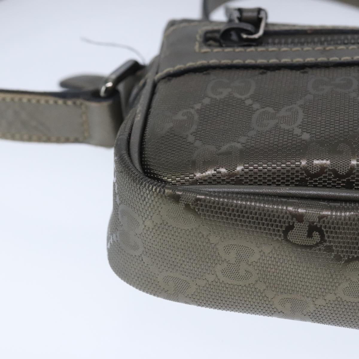 GUCCI GG implementation Shoulder Bag PVC Leather Bronze ep6507