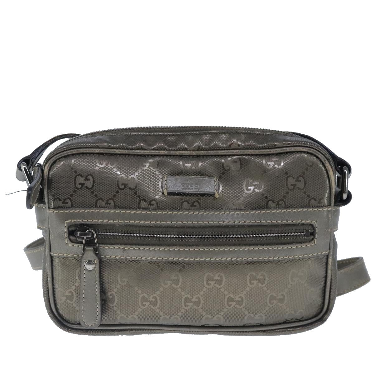 GUCCI GG implementation Shoulder Bag PVC Leather Bronze ep6507