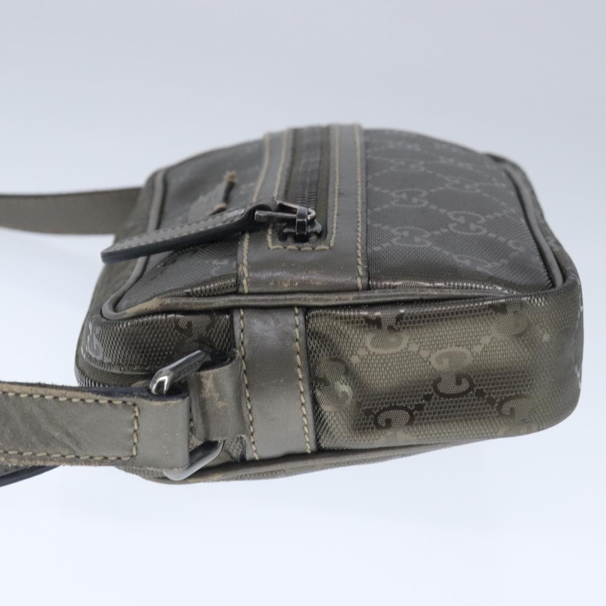 GUCCI GG implementation Shoulder Bag PVC Leather Bronze ep6507