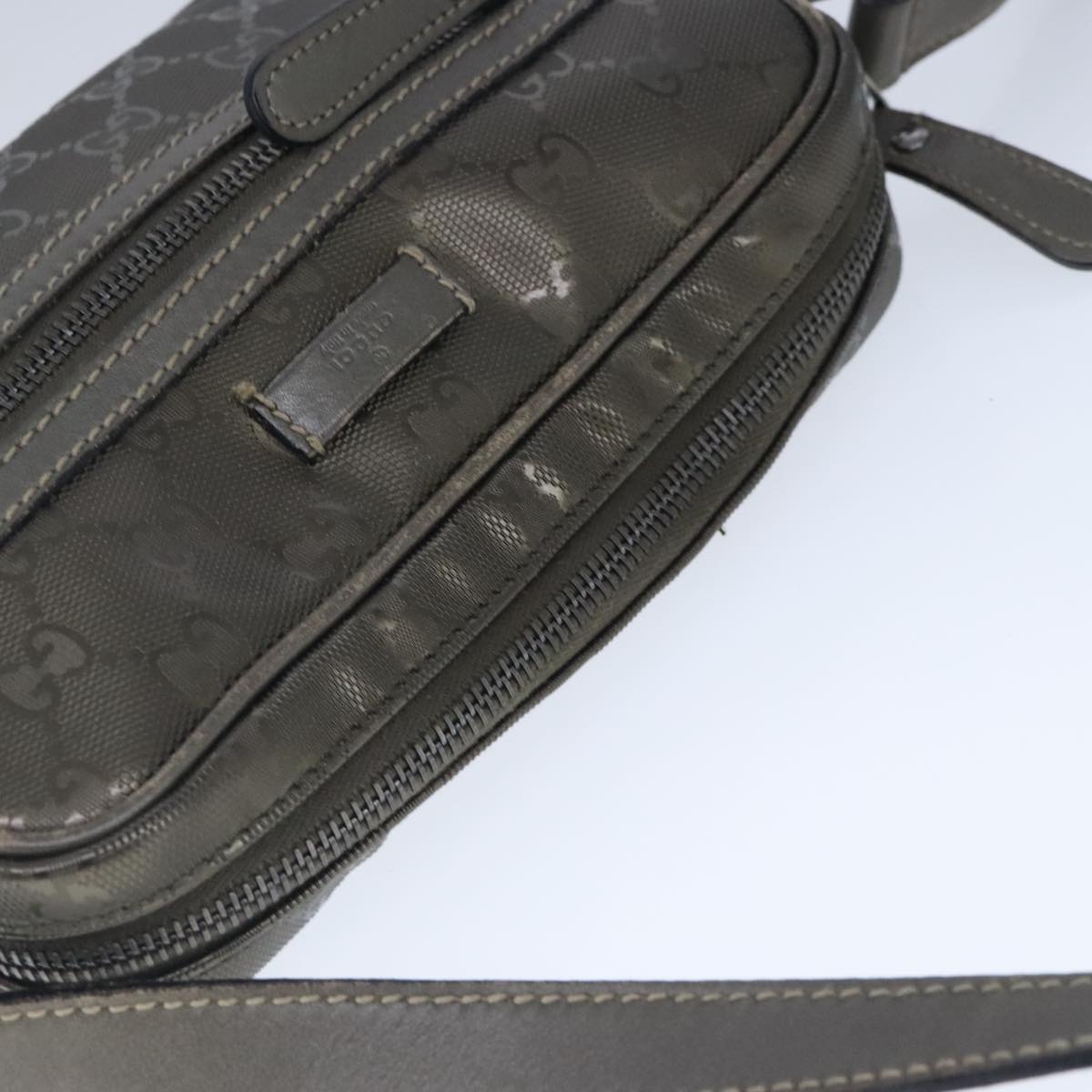 GUCCI GG implementation Shoulder Bag PVC Leather Bronze ep6507
