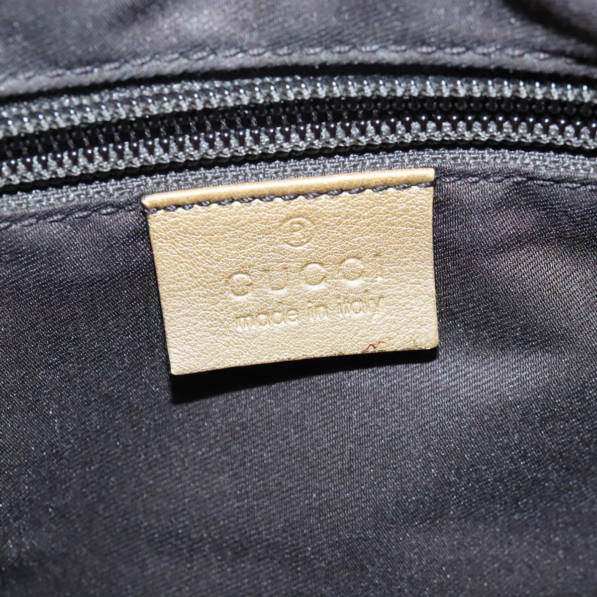 GUCCI GG Crystal Sherry Line Bag Coated Canvas Gold Tone 181092 ep6508