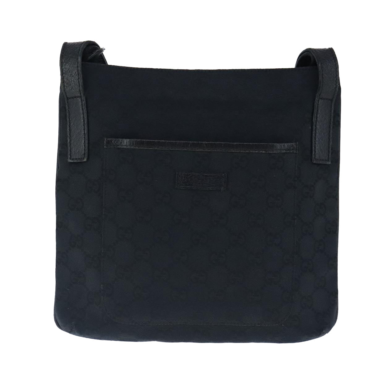 GUCCI GG Canvas Shoulder Bag Black 122793 ep6514
