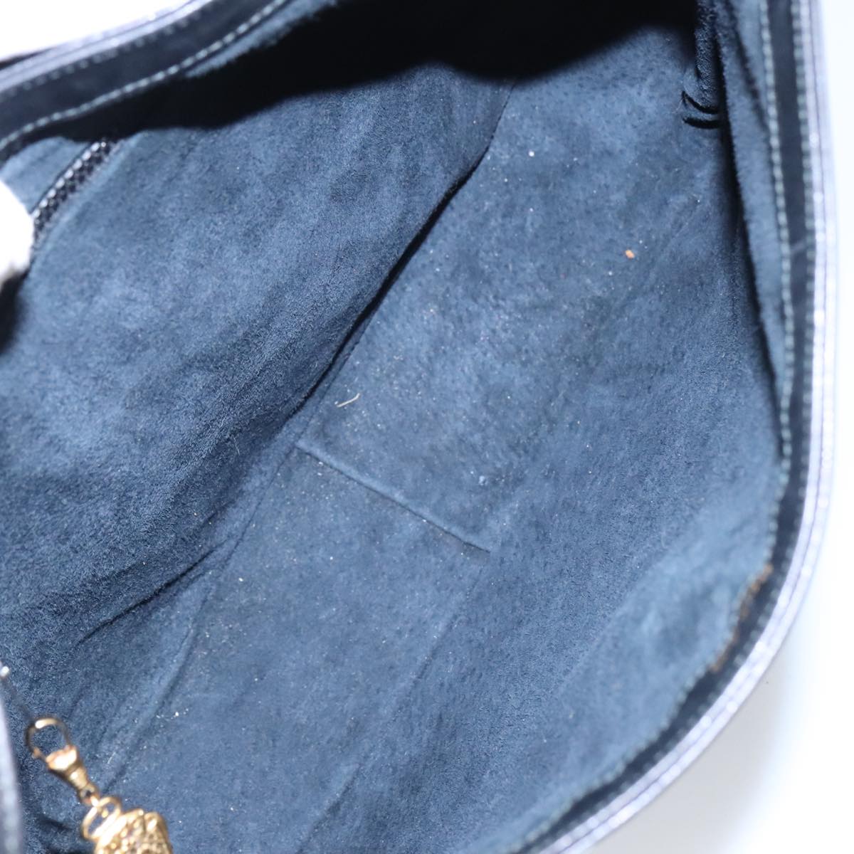 GUCCI Shoulder Bag Leather Black Gold ep6517