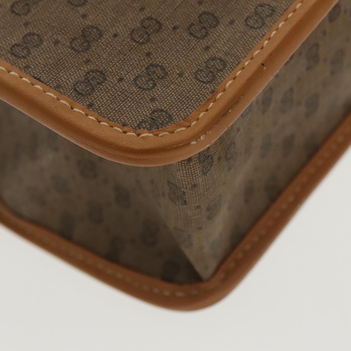GUCCI Micro GG Canvas Hand Bag PVC Leather 2way Beige ep6523
