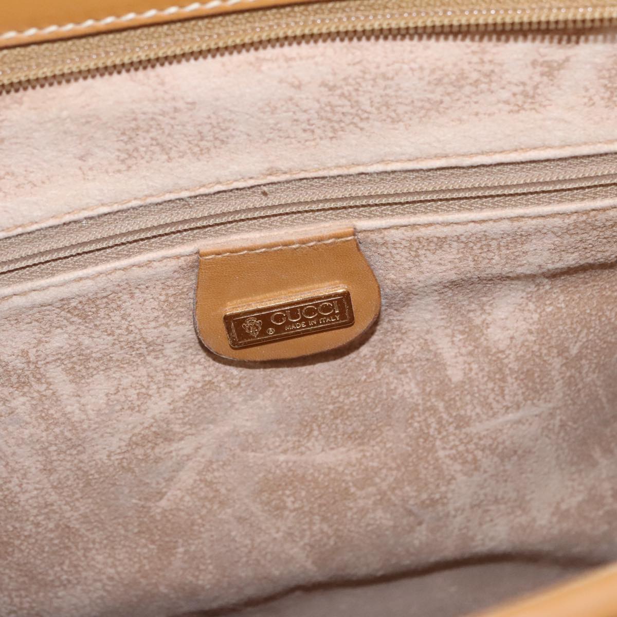 GUCCI Micro GG Canvas Hand Bag PVC Leather 2way Beige ep6523