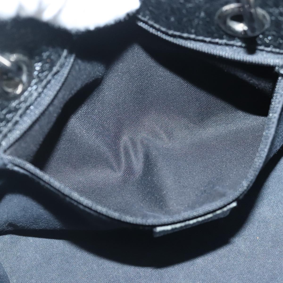 GUCCI GG Canvas Hand Bag Black Silver 120844 ep6544