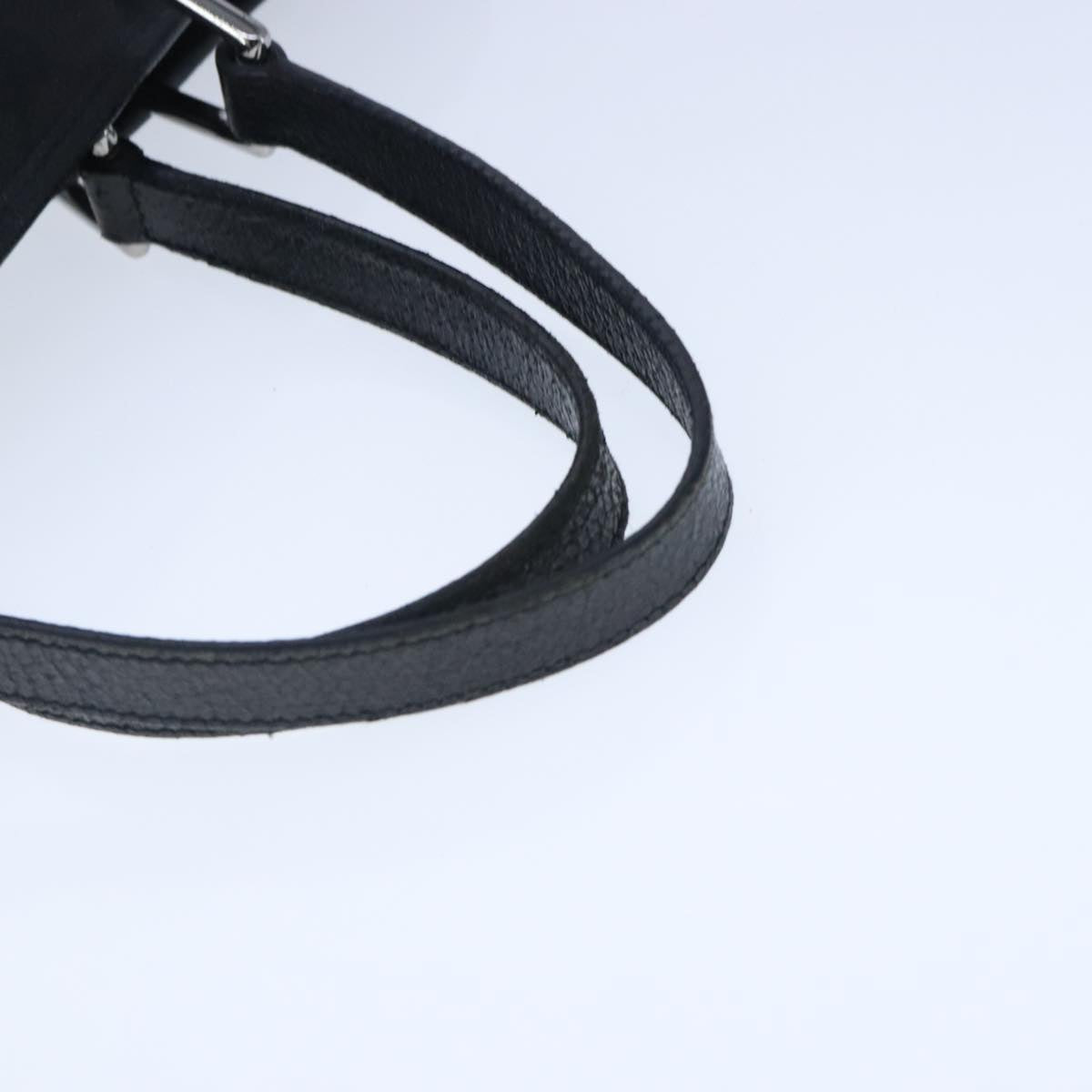 GUCCI GG Canvas Hand Bag Black Silver 120844 ep6544