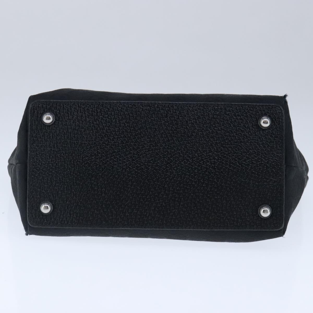 GUCCI GG Canvas Hand Bag Black Silver 120844 ep6544