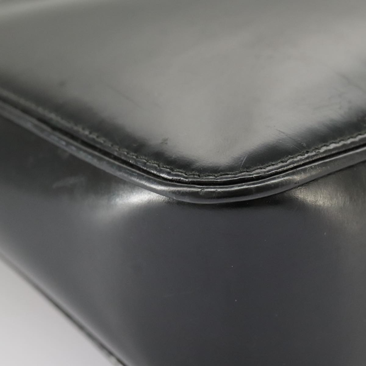 GUCCI Tote Bag Patent leather Black Silver 002 1133 ep6570
