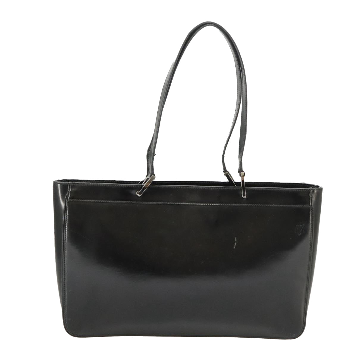 GUCCI Tote Bag Patent leather Black Silver 002 1133 ep6570