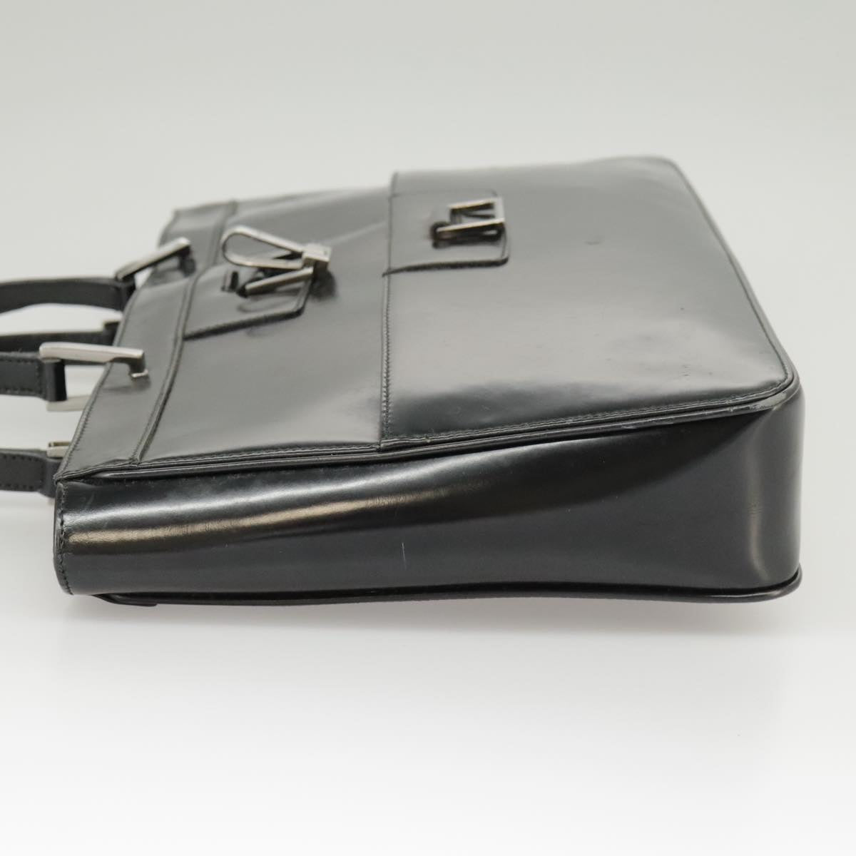 GUCCI Tote Bag Patent leather Black Silver 002 1133 ep6570