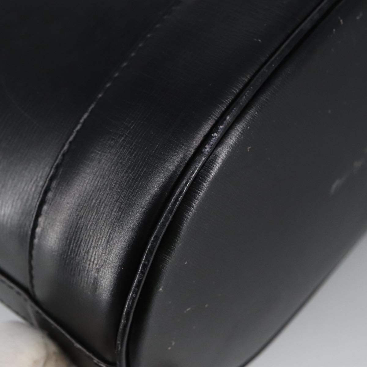 GUCCI Shoulder Bag Leather Black Gold ep6571