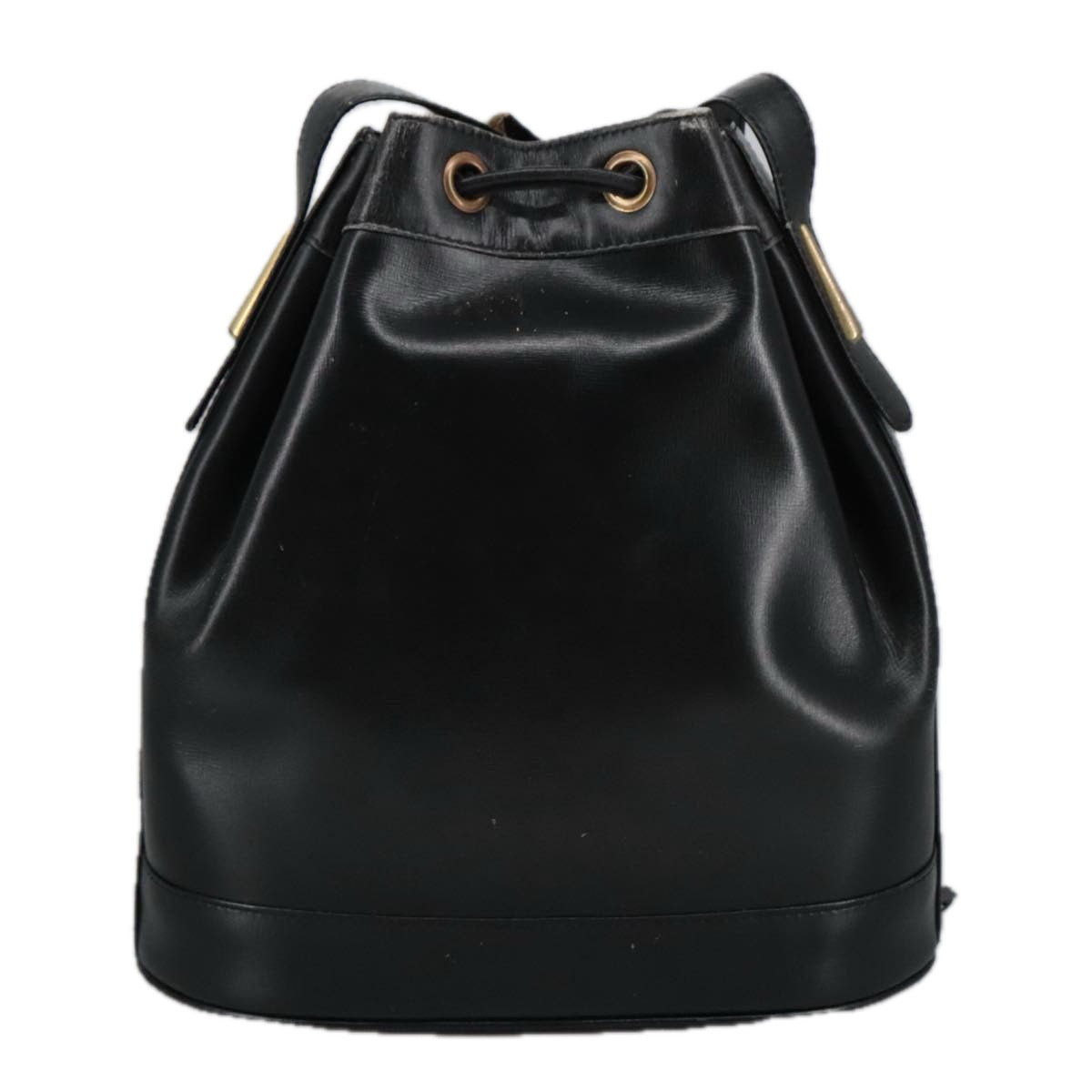 GUCCI Shoulder Bag Leather Black Gold ep6571