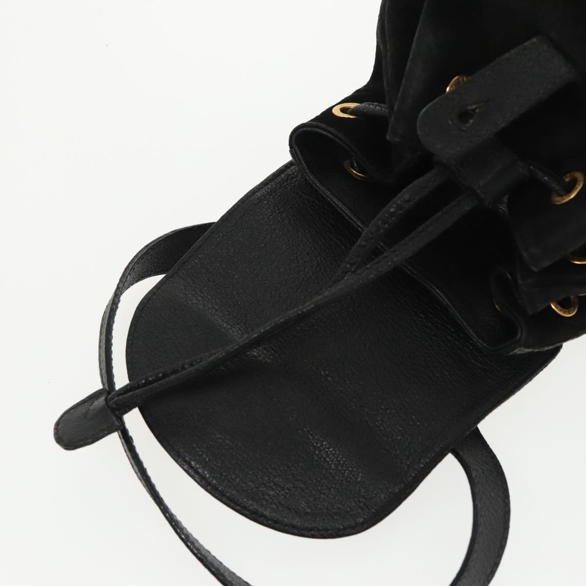 GUCCI Bamboo Backpack Suede Black Gold 003 1705 0030 ep6590