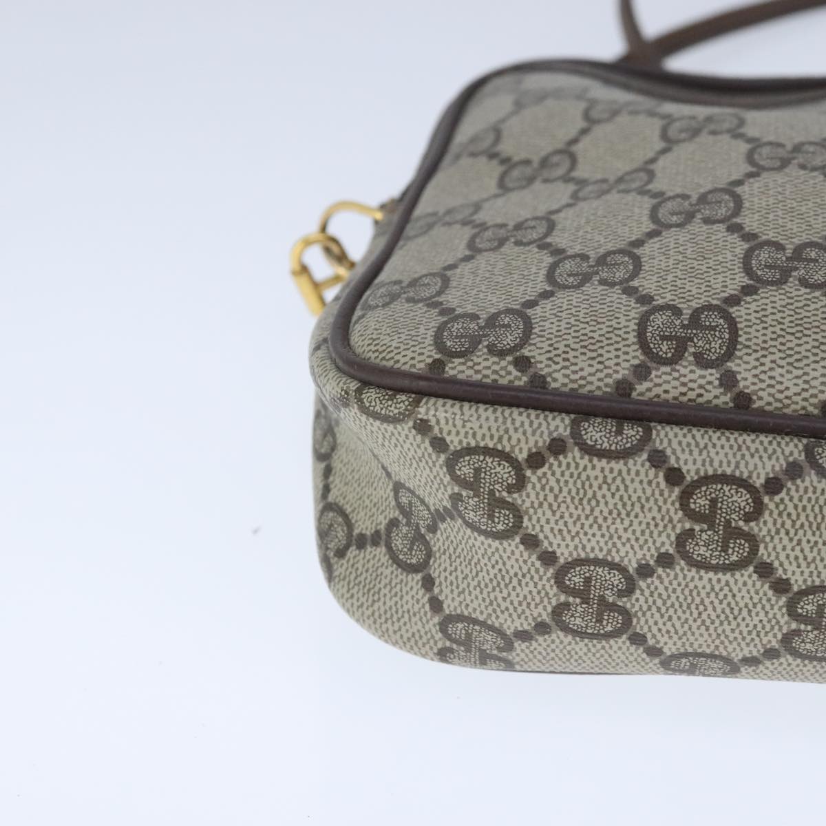 GUCCI GG Supreme Shoulder Bag PVC Leather Beige Gold 97 02 068 ep6599