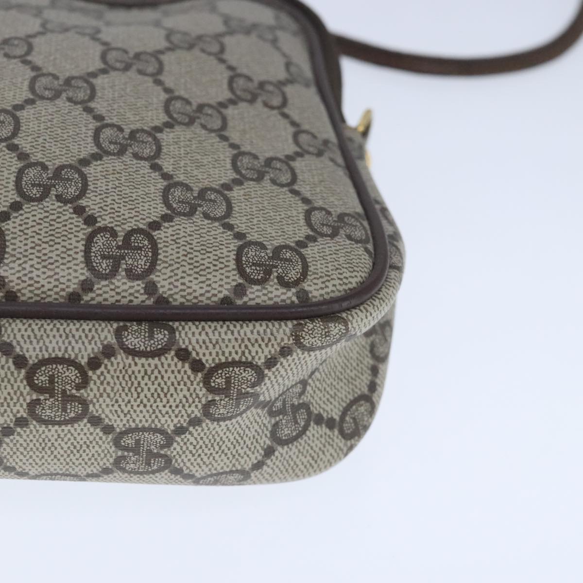 GUCCI GG Supreme Shoulder Bag PVC Leather Beige Gold 97 02 068 ep6599