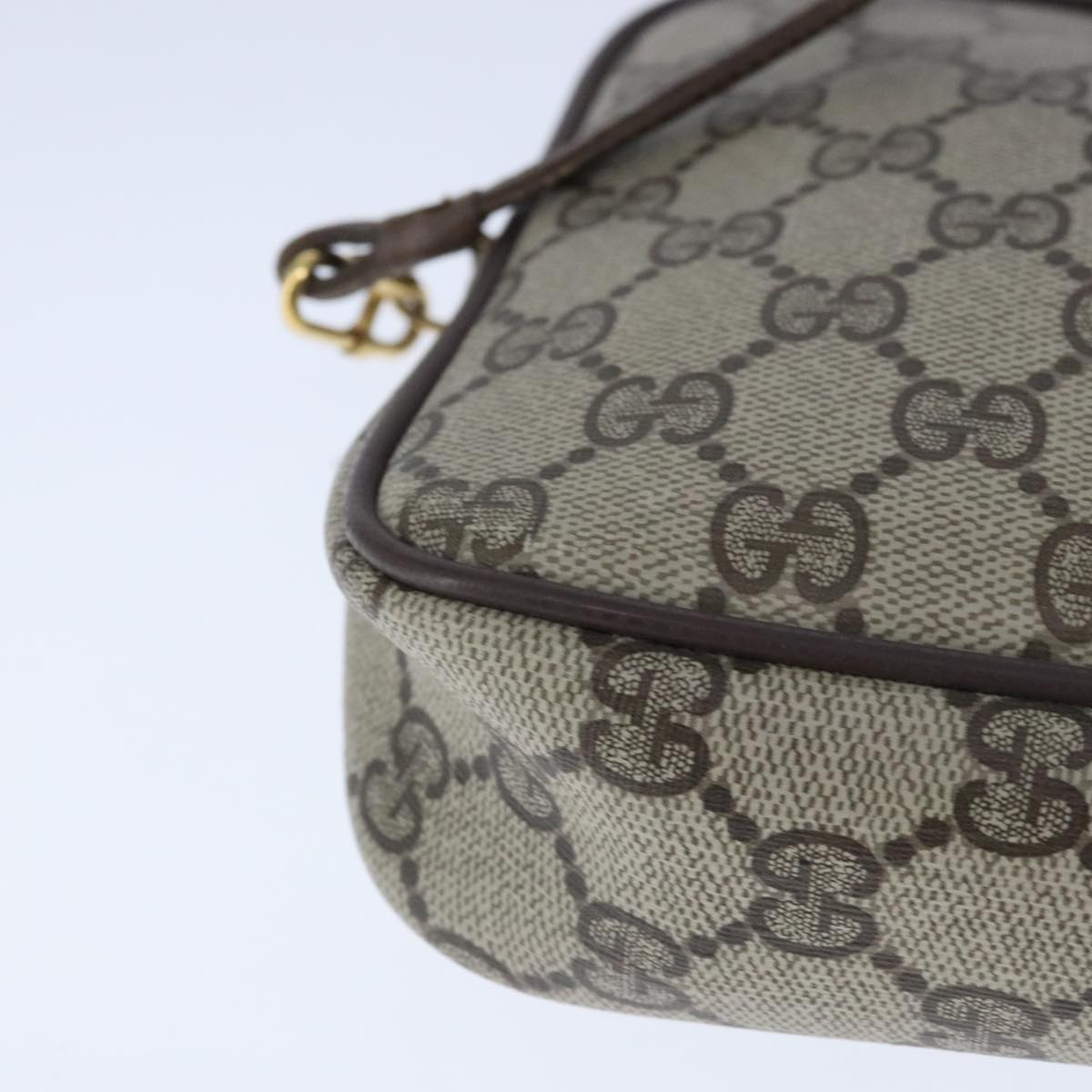 GUCCI GG Supreme Shoulder Bag PVC Leather Beige Gold 97 02 068 ep6599