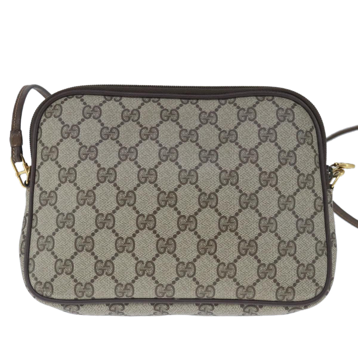 GUCCI GG Supreme Shoulder Bag PVC Leather Beige Gold 97 02 068 ep6599