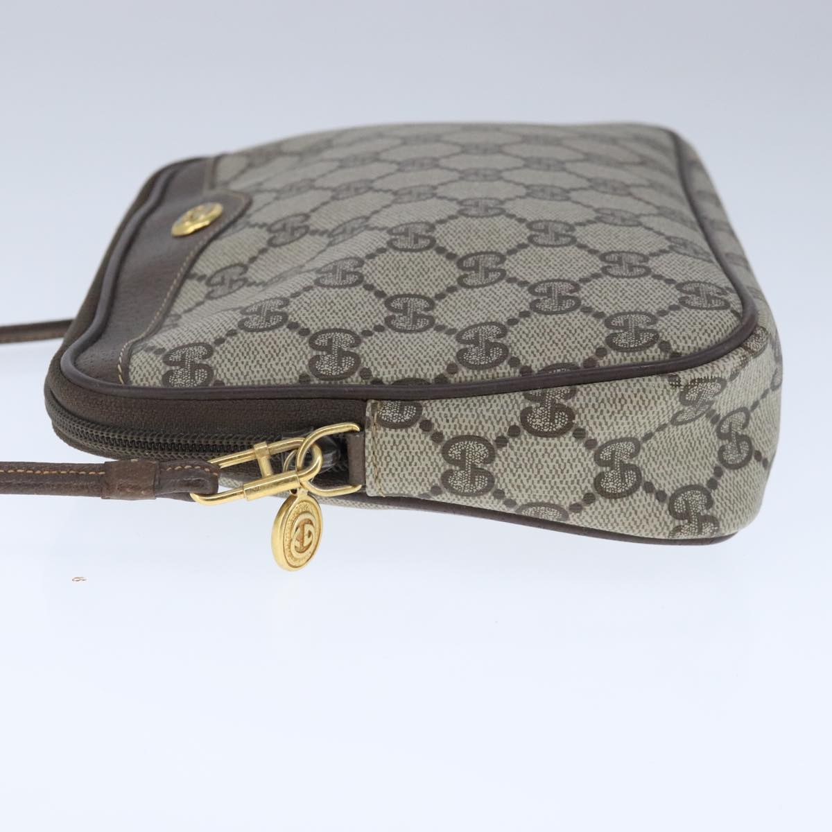 GUCCI GG Supreme Shoulder Bag PVC Leather Beige Gold 97 02 068 ep6599