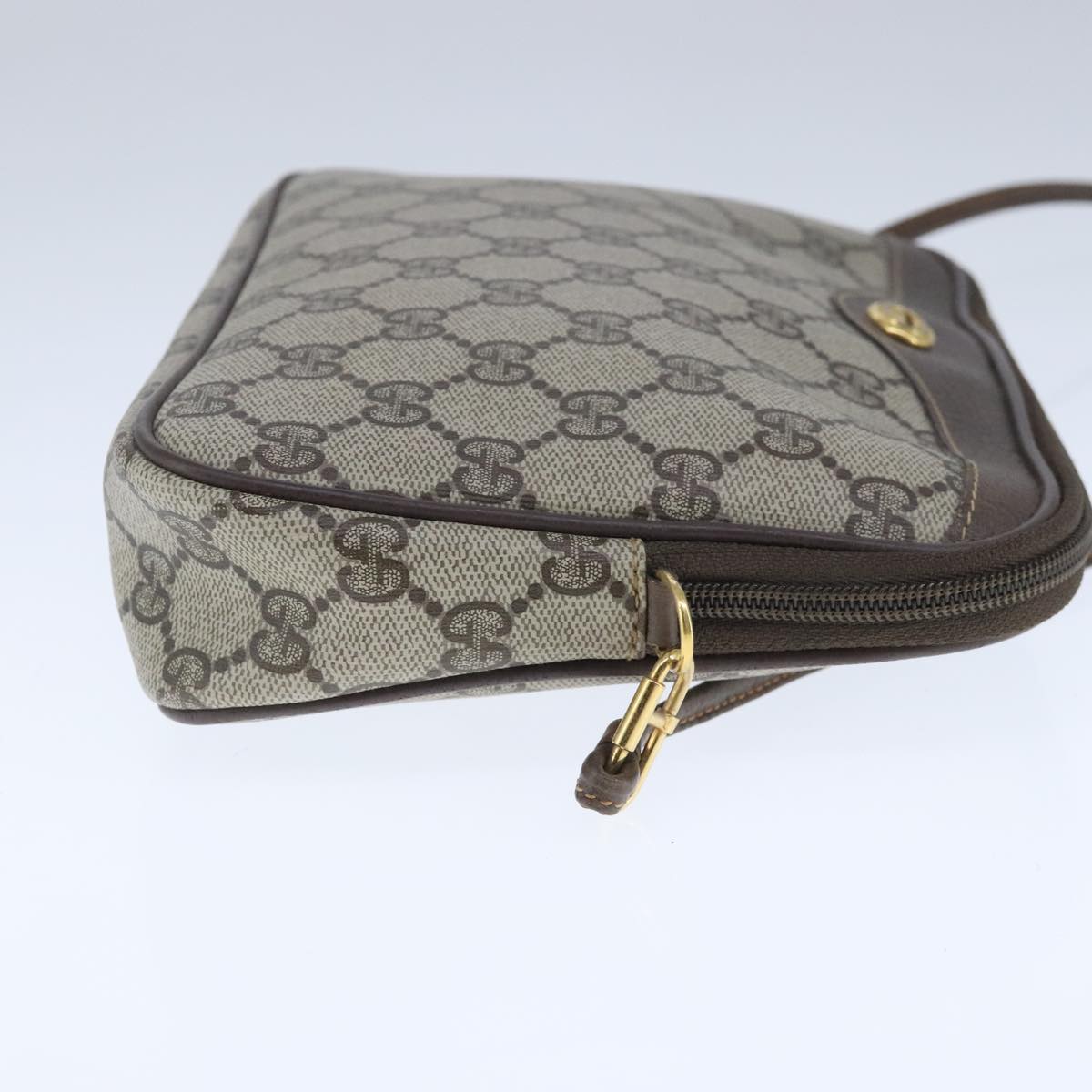 GUCCI GG Supreme Shoulder Bag PVC Leather Beige Gold 97 02 068 ep6599