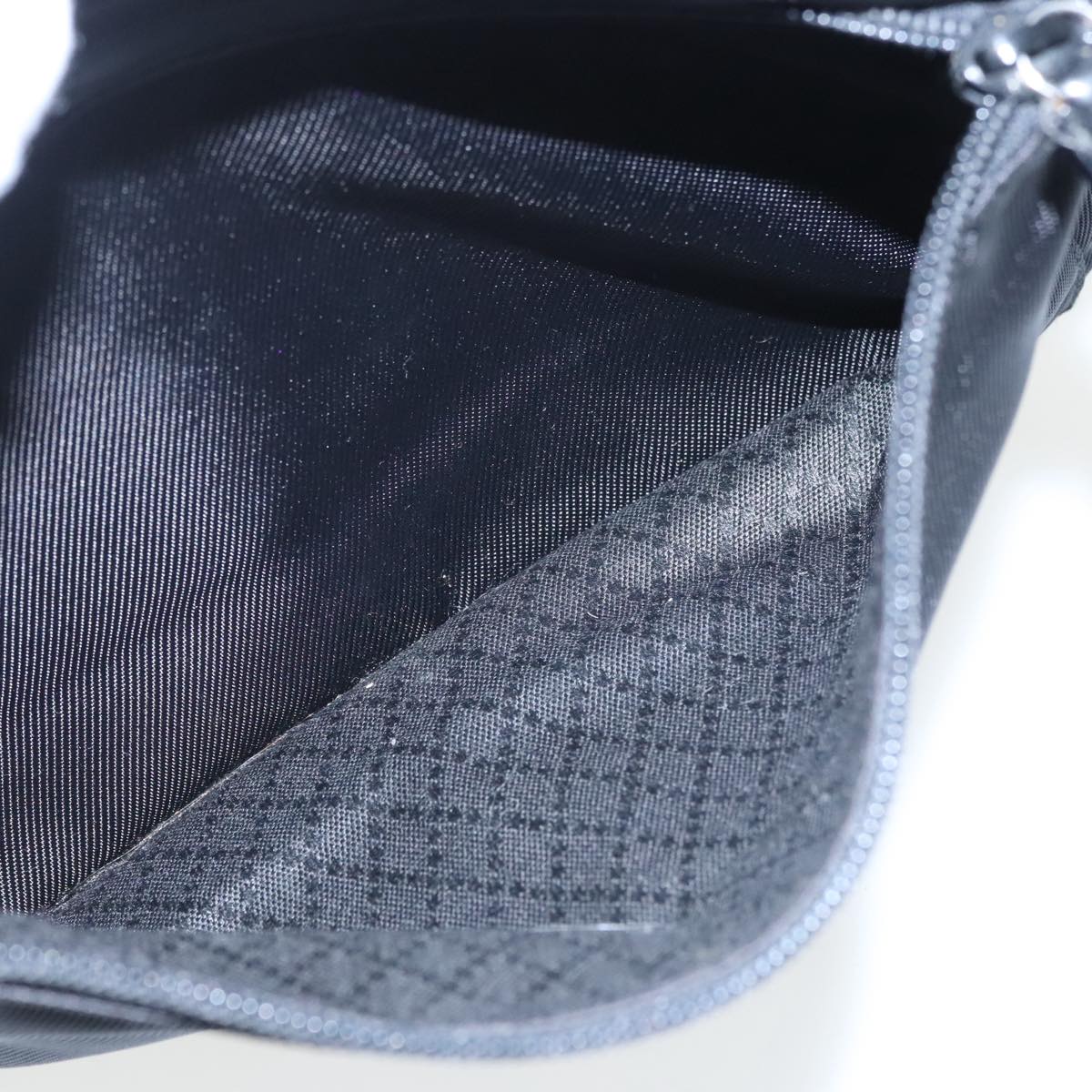 GUCCI Bamboo Hand Bag Nylon 2way Black Silver 000 2058 0509 5 ep6601
