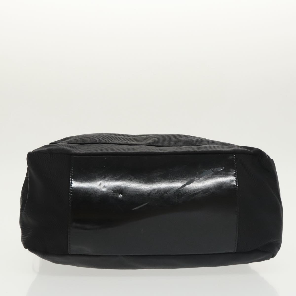 GUCCI Bamboo Hand Bag Nylon 2way Black Silver 000 2058 0509 5 ep6601