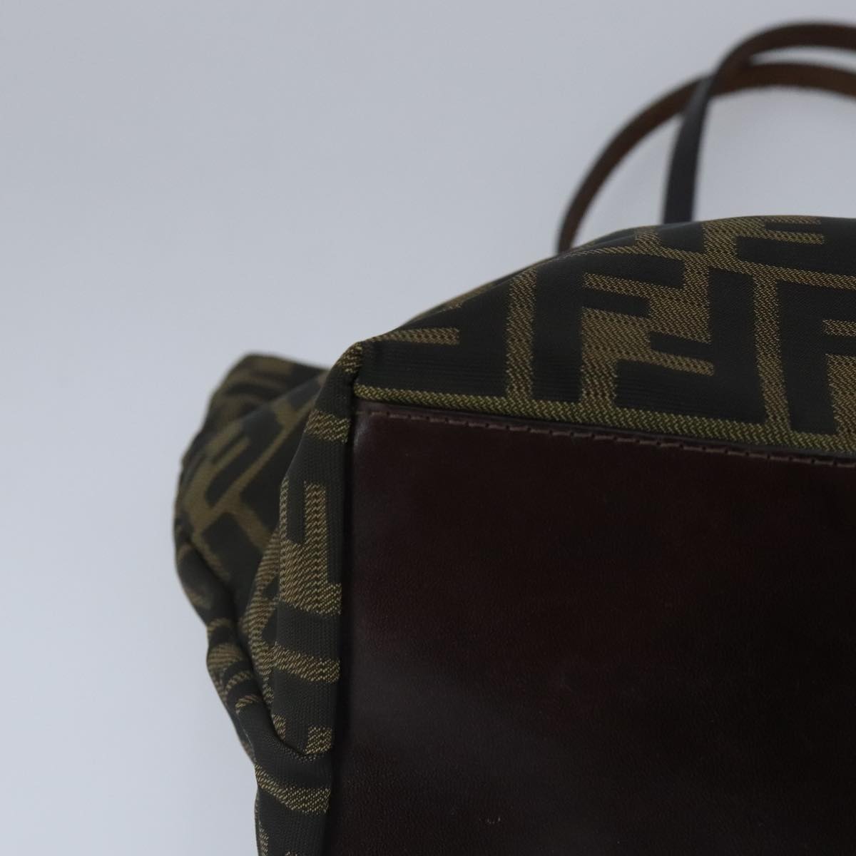 FENDI Zucca Canvas Tote Bag Brown Black ep6620