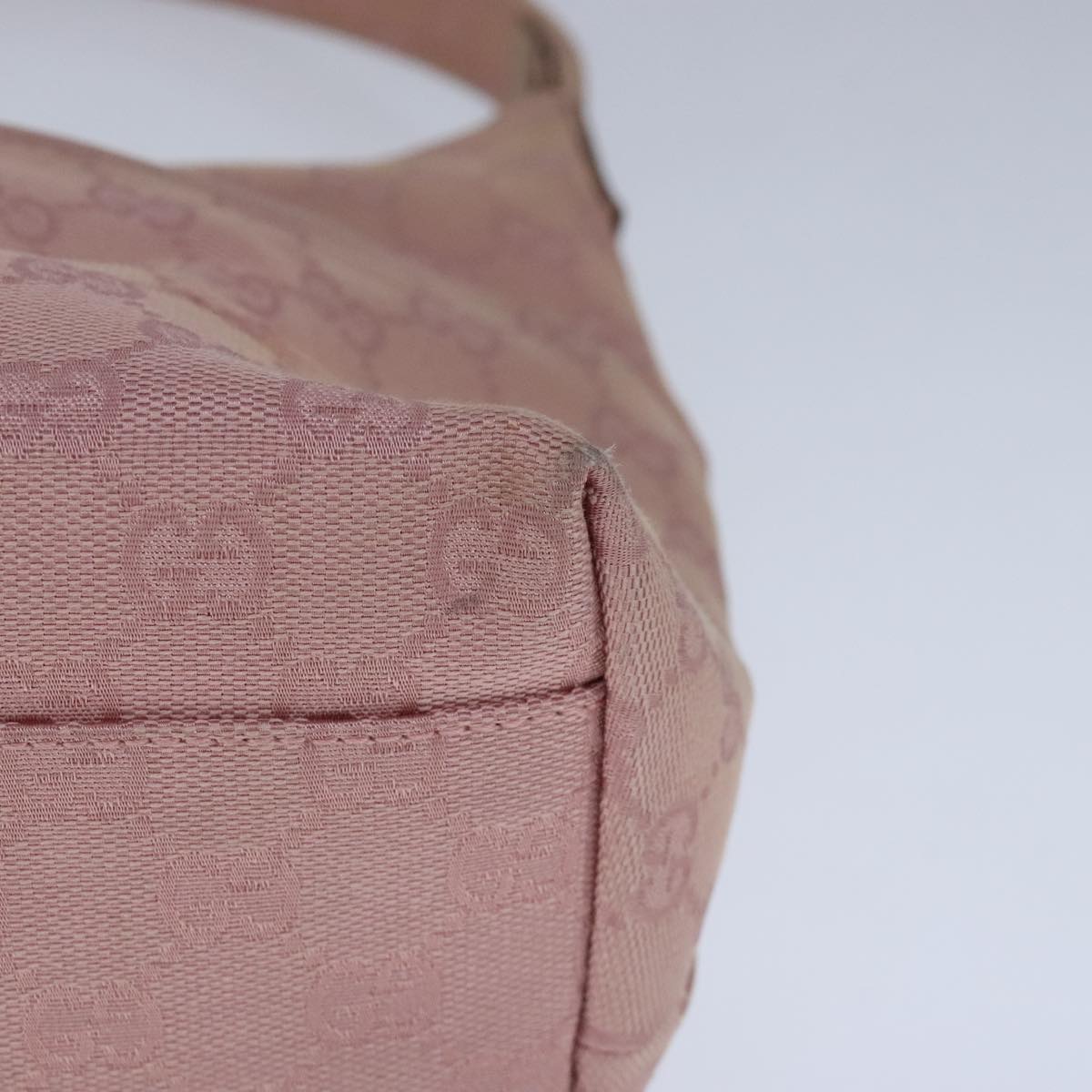 GUCCI GG Canvas Shoulder Bag Pink 001 3386 ep6633