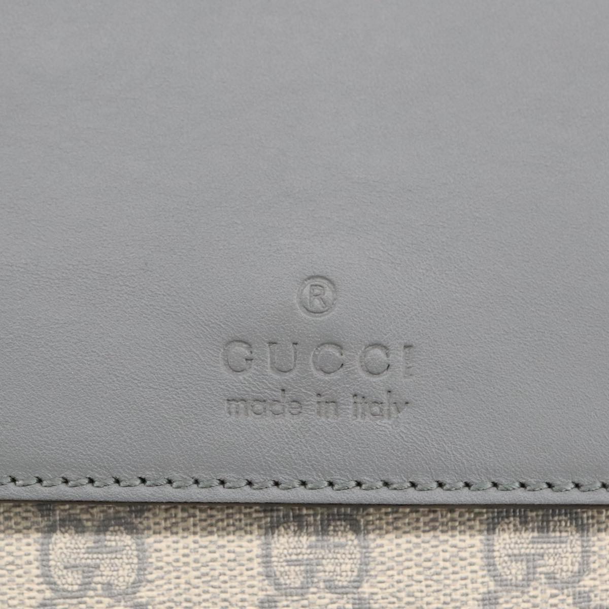 GUCCI GG Supreme Waist bag PVC White Silver 353435 ep6647