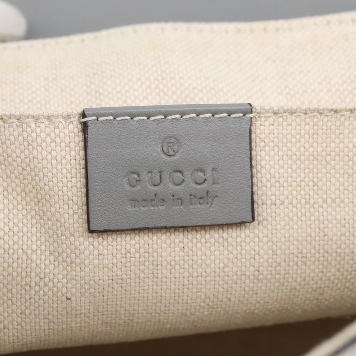 GUCCI GG Supreme Waist bag PVC White Silver 353435 ep6647