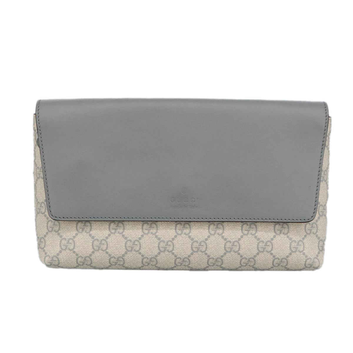 GUCCI GG Supreme Waist bag PVC White Silver 353435 ep6647