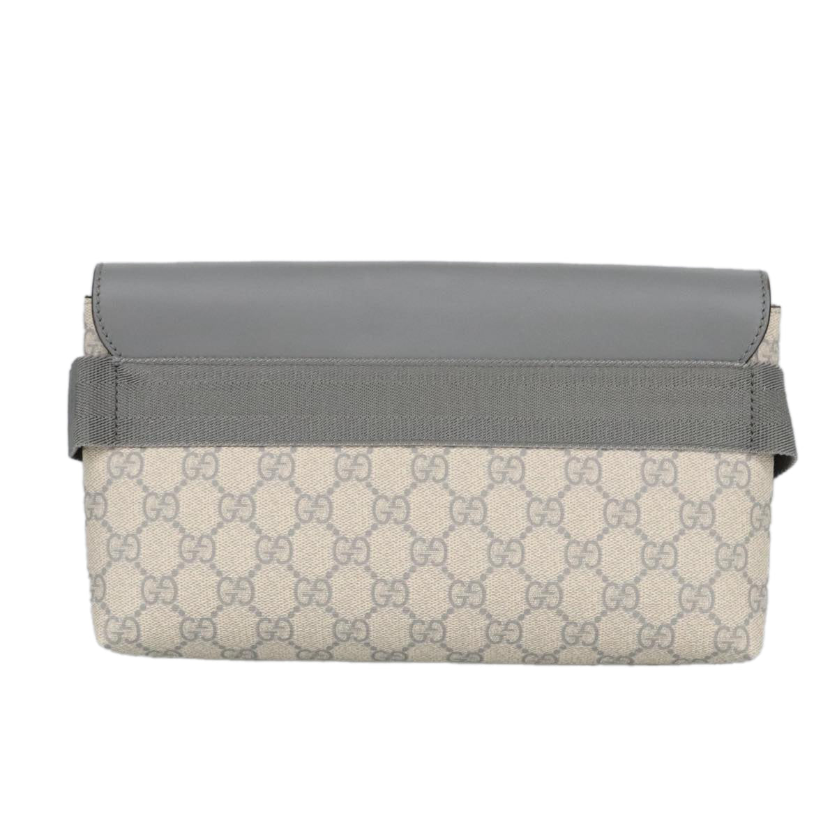 GUCCI GG Supreme Waist bag PVC White Silver 353435 ep6647