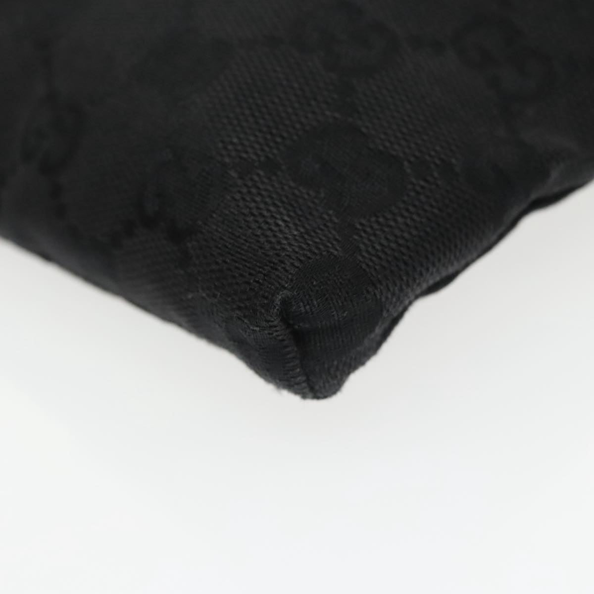 GUCCI GG Canvas Waist bag Black Silver 28566 ep6648