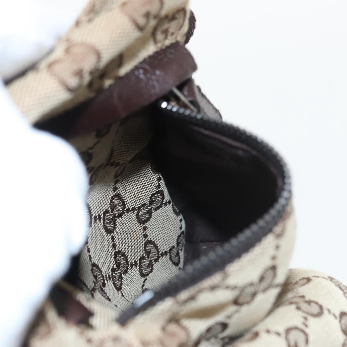 GUCCI GG Canvas Waist bag Beige Silver 28566 ep6652