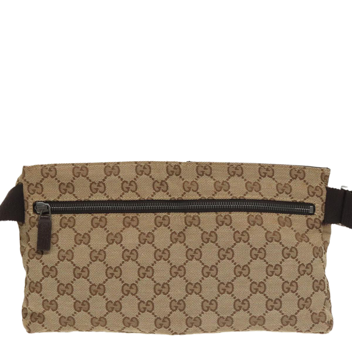 GUCCI GG Canvas Waist bag Beige Silver 28566 ep6652