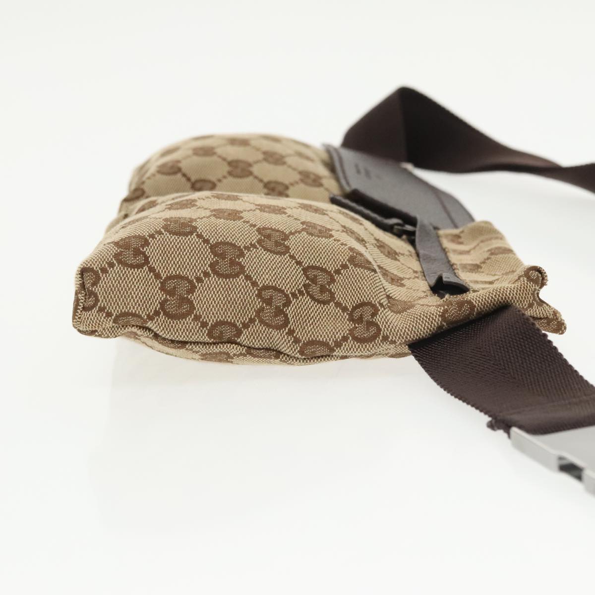 GUCCI GG Canvas Waist bag Beige Silver 28566 ep6652