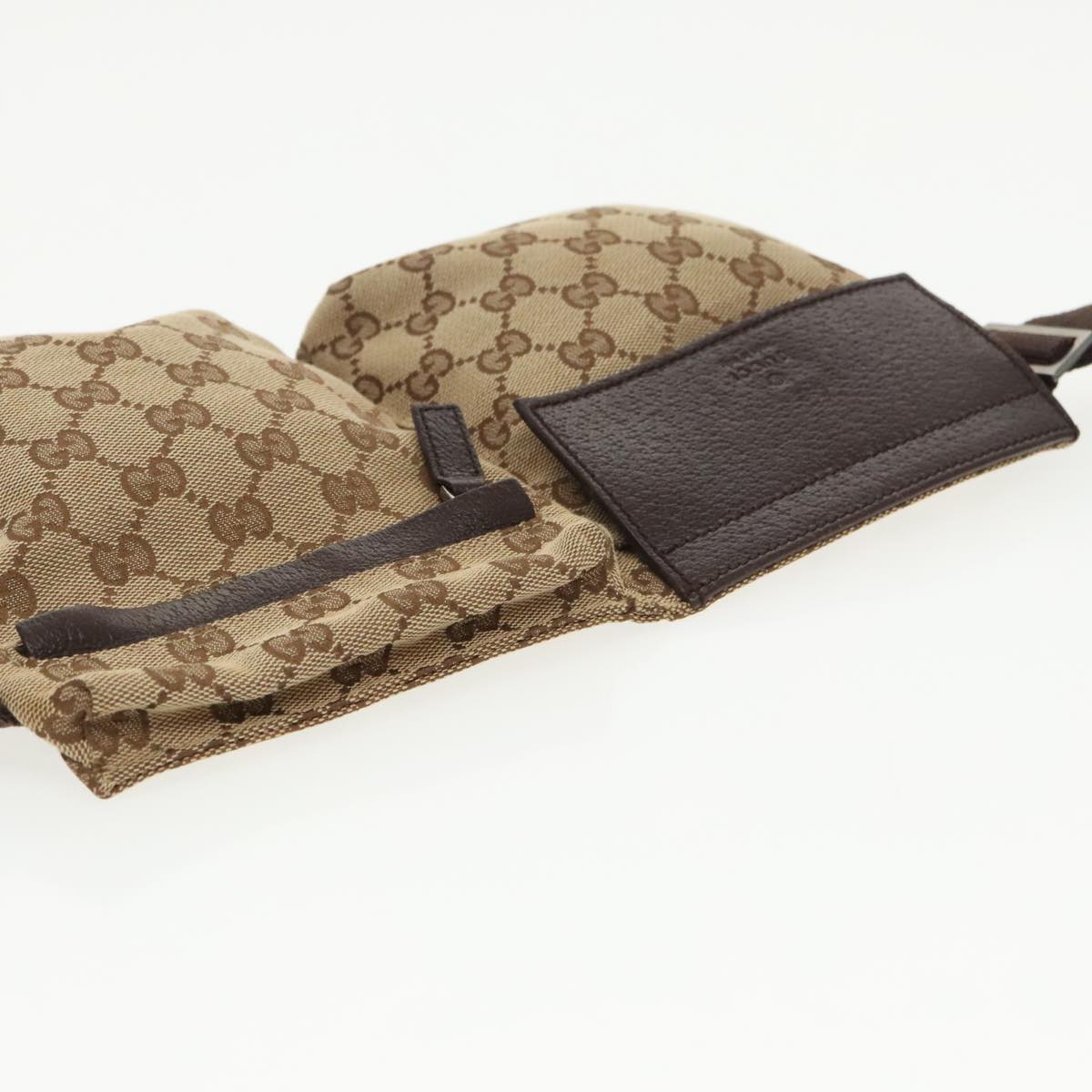 GUCCI GG Canvas Waist bag Beige Silver 28566 ep6652