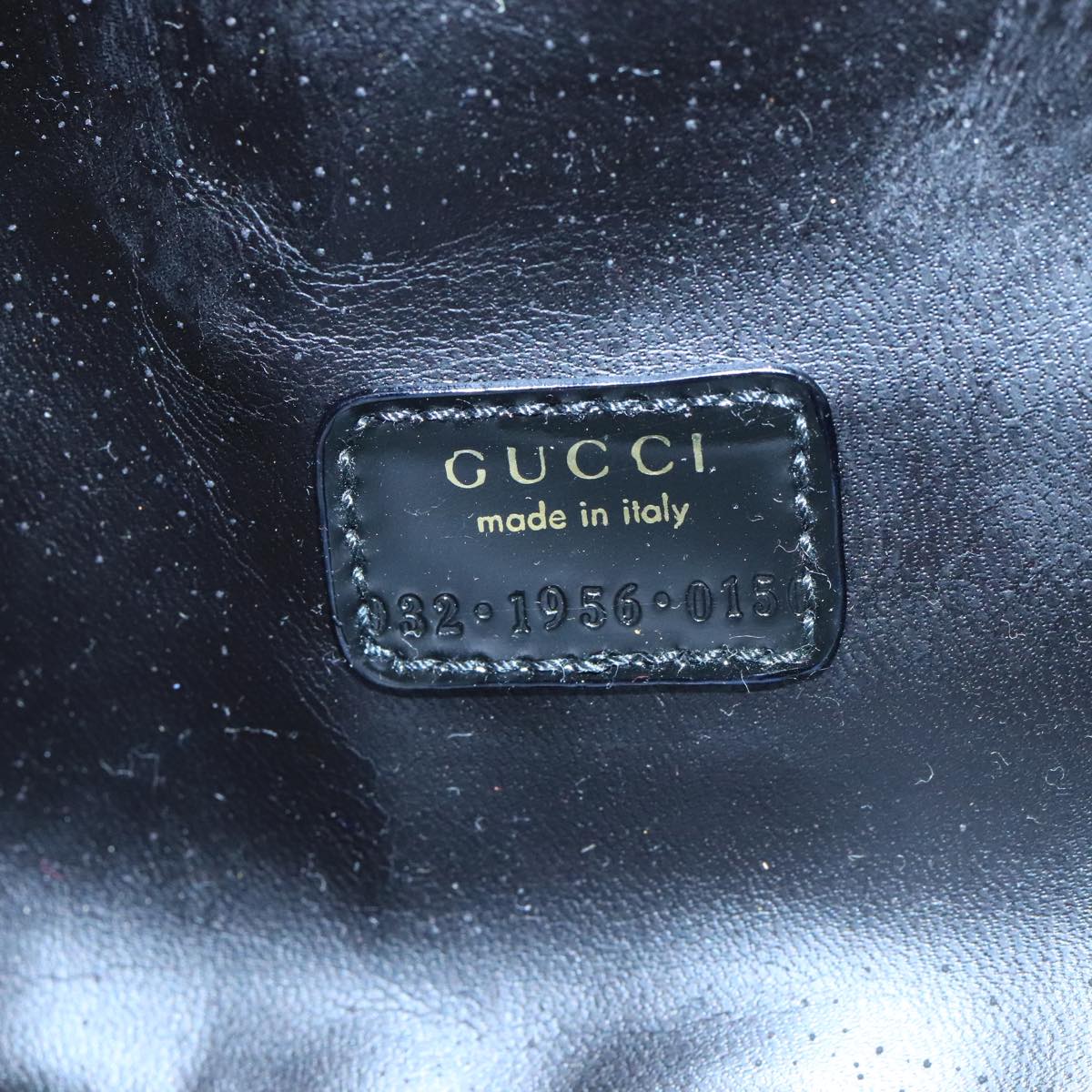 GUCCI Bamboo Vanity Hand Bag Patent leather Black 032 1956 0150 ep6663