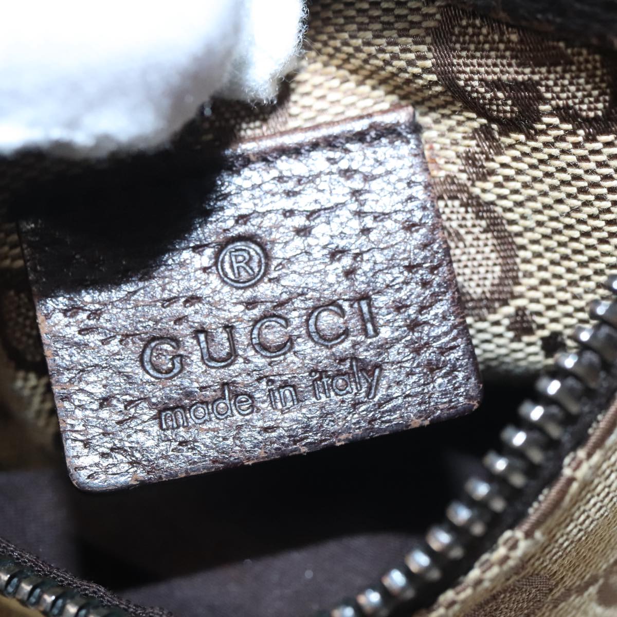GUCCI GG Canvas Waist bag Beige Silver 28566 ep6664