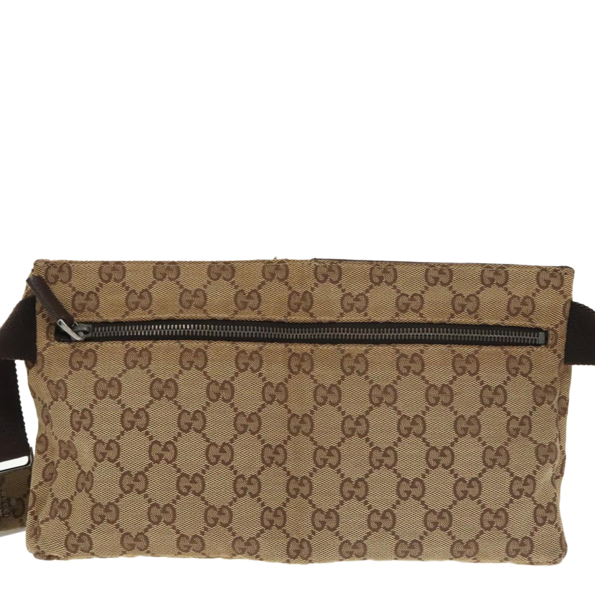 GUCCI GG Canvas Waist bag Beige Silver 28566 ep6664