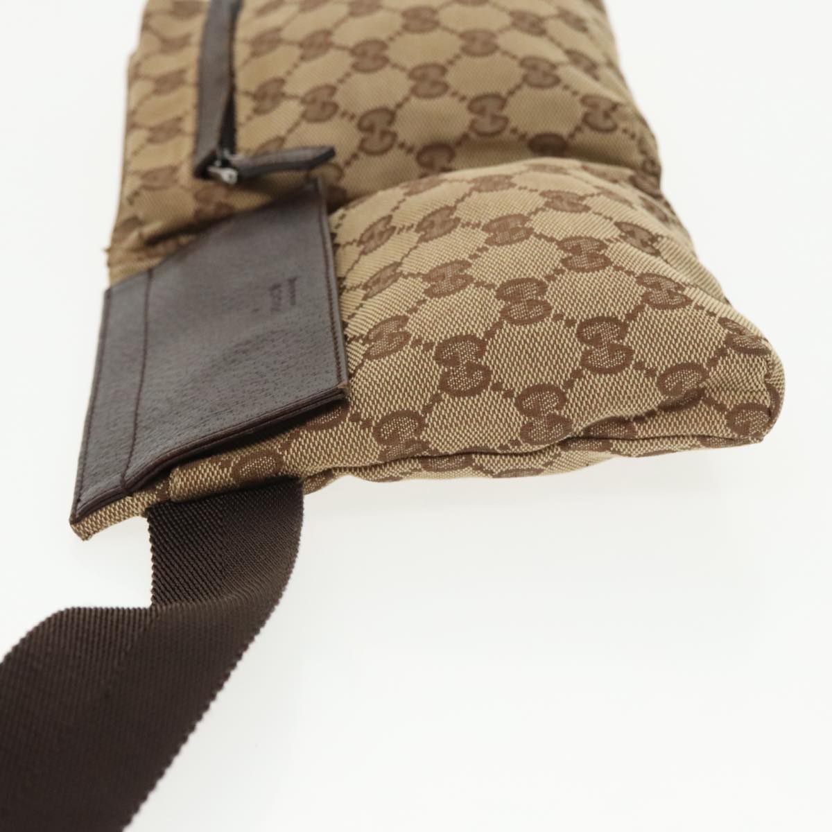 GUCCI GG Canvas Waist bag Beige Silver 28566 ep6664