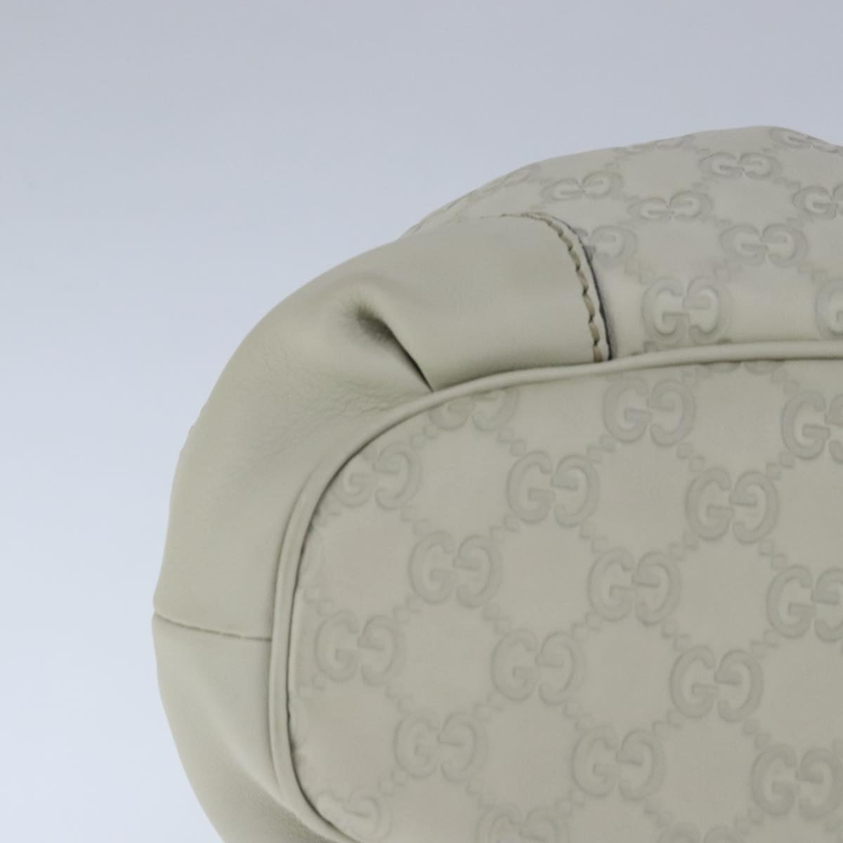 GUCCI Guccissima GG Sukey Hand Bag Leather White ep6679