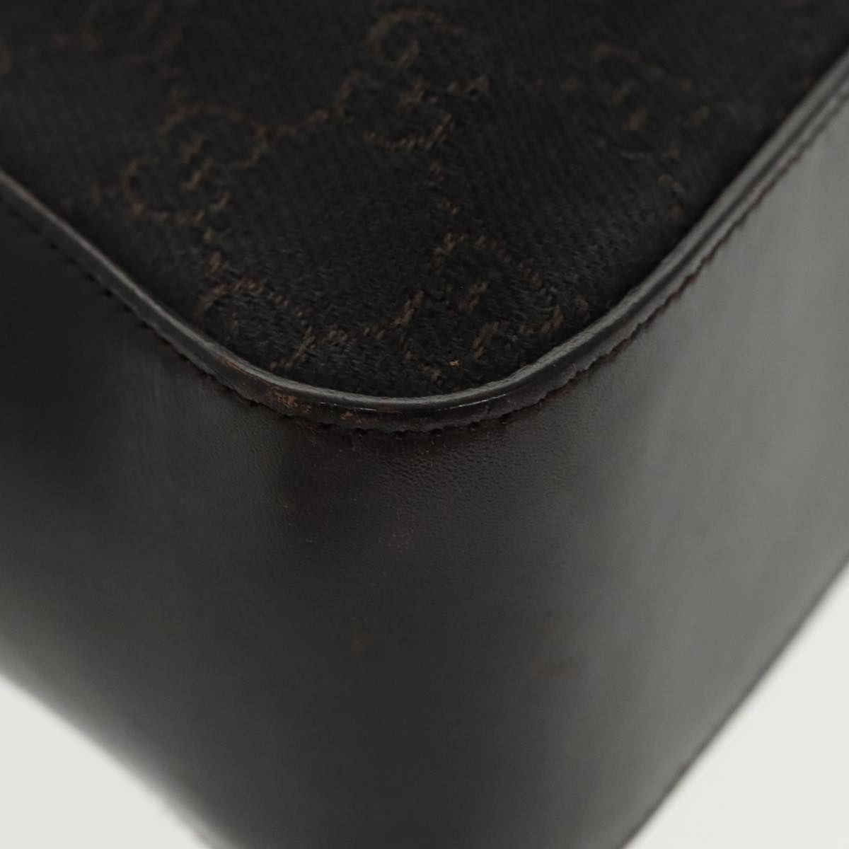 GUCCI GG Canvas Tote Bag Silver Brown 73983 ep6697