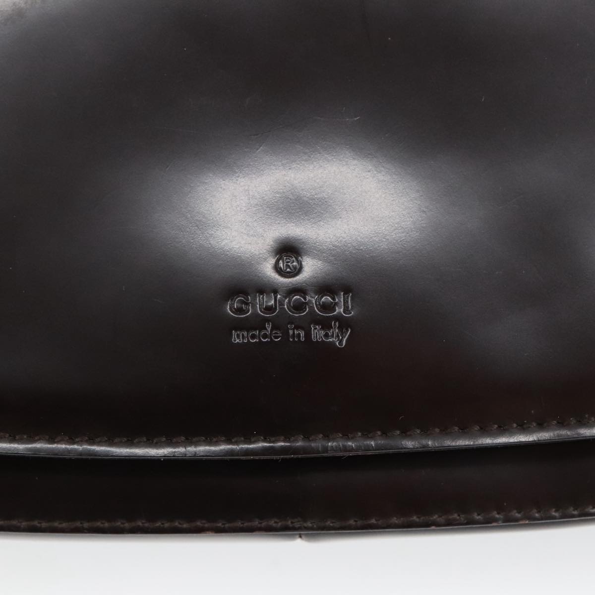 GUCCI Shoulder Bag Leather Brown 001 3195 ep6740