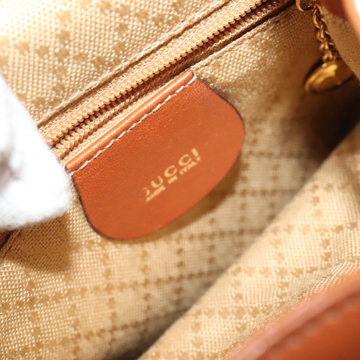 GUCCI Bamboo Backpack Leather Brown Gold 003 3444 0030 ep6741