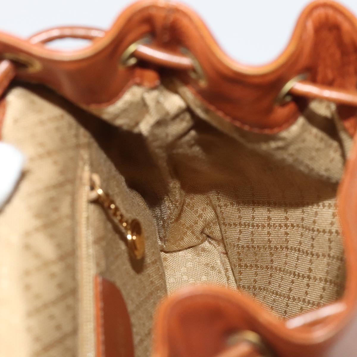 GUCCI Bamboo Backpack Leather Brown Gold 003 3444 0030 ep6741