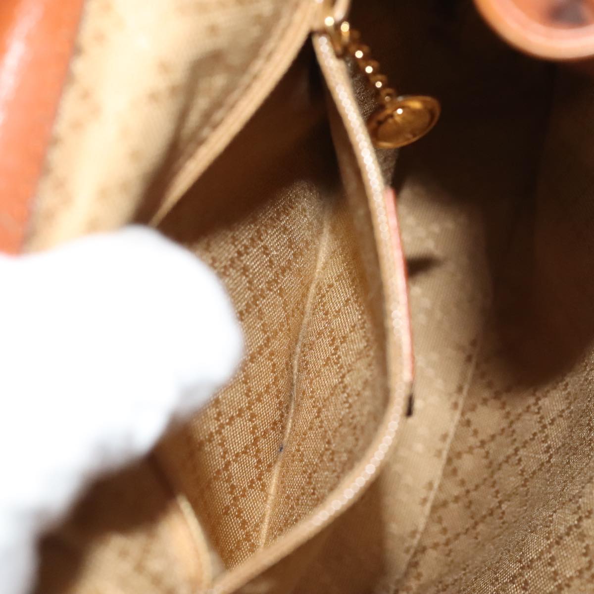 GUCCI Bamboo Backpack Leather Brown Gold 003 3444 0030 ep6741