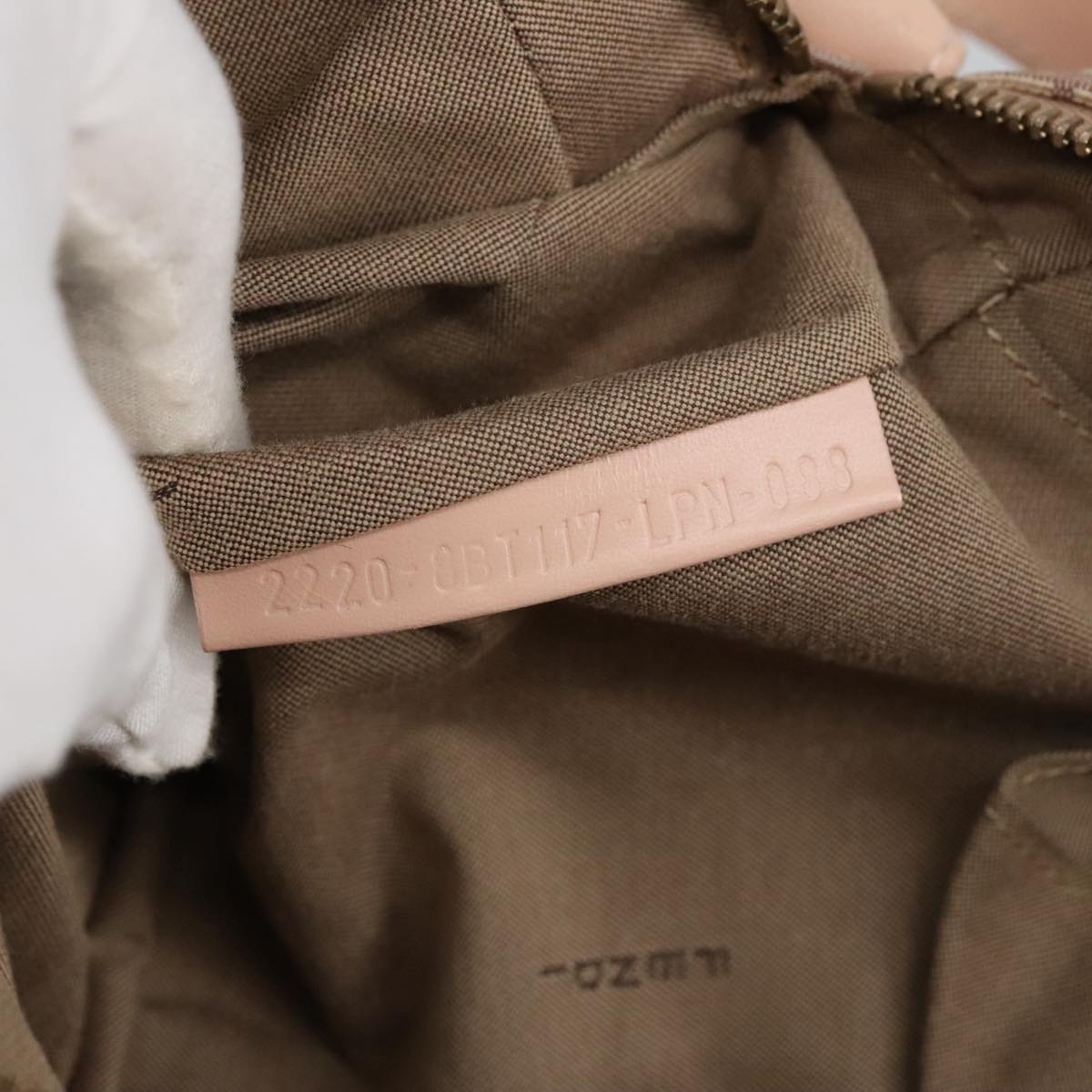 FENDI Zucchino Canvas Shoulder Bag Pink Gold ep6746