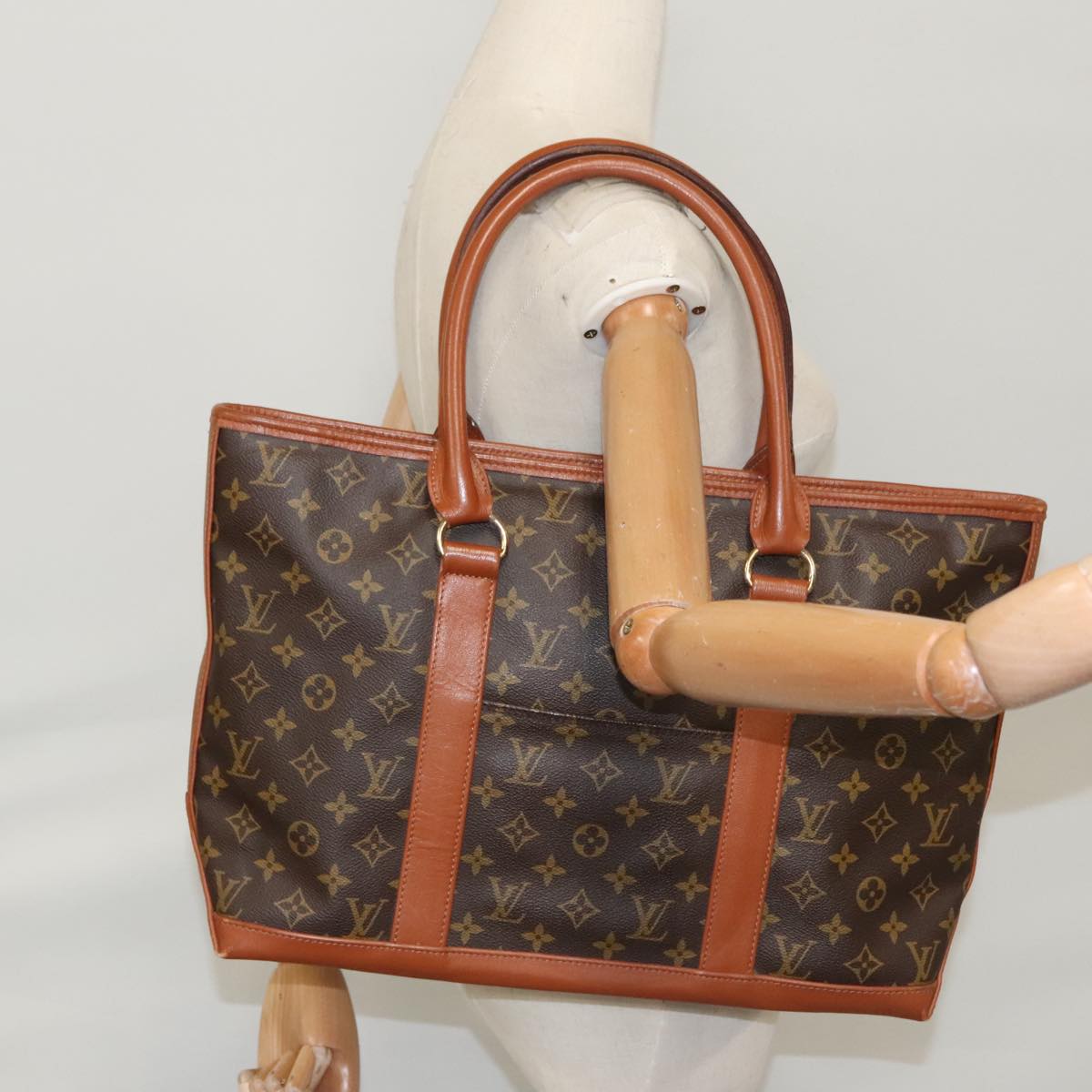 LOUIS VUITTON Monogram Sac Weekend PM Tote Bag M42425 LV ep6826